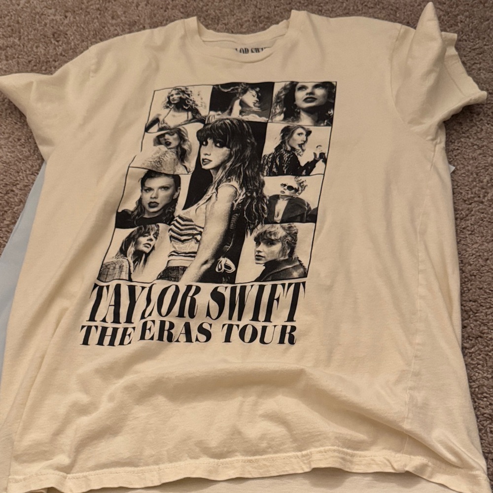 Taylor Swift Cream Graphic Tee - The Eras Tour